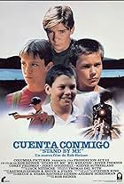 River Phoenix, Corey Feldman, Wil Wheaton, and Jerry O'Connell in Cuenta conmigo (1986)