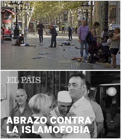 Ramblas de Barcelona Abrazo sarraceno.webp